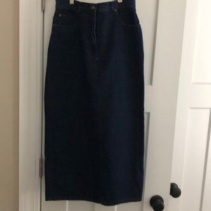 Denim Long Casual Skirt